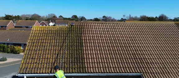 Roof cleaning a healthcare centre in Durham